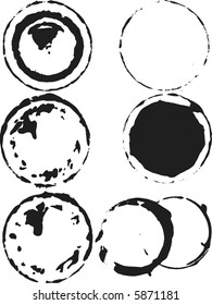 Thick paint spatter and imprints made from real paint. File contains no gradients.