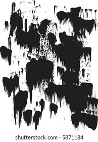 Thick paint spatter and imprints made from real paint. File contains no gradients.