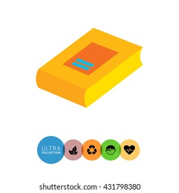 Thick paper book icon