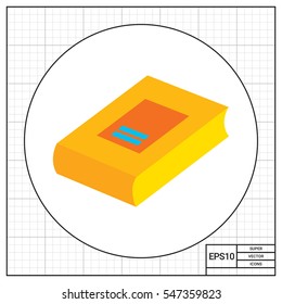 Thick paper book icon