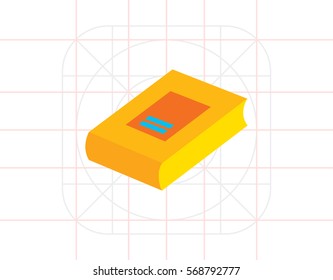Thick paper book icon