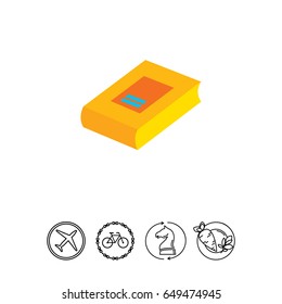 Thick paper book icon