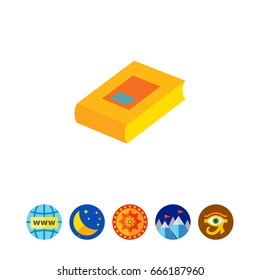 Thick paper book icon