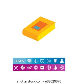 Thick paper book icon