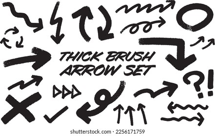 Thick and powerful arrow set