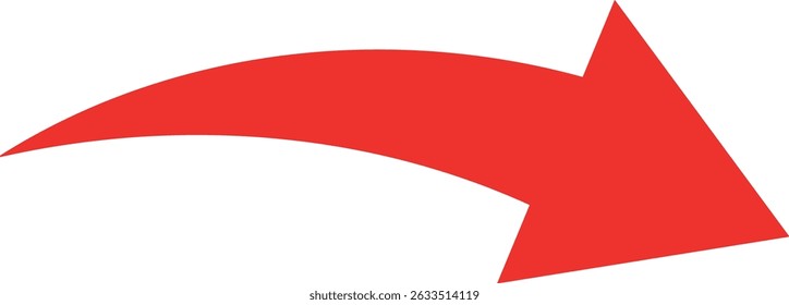 Vector rojo grueso de la flecha hacia abajo