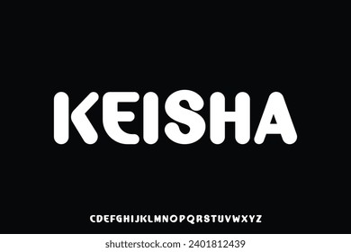 Thick rounded alphabet font vector design suitable for headline, logo, poster, logotype and more