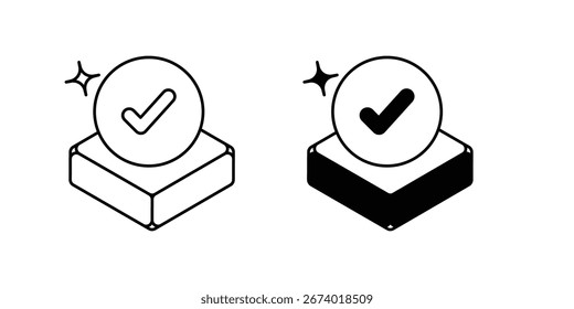 Icono de conjunto grueso con fondo blanco Vector Ilustración de stock