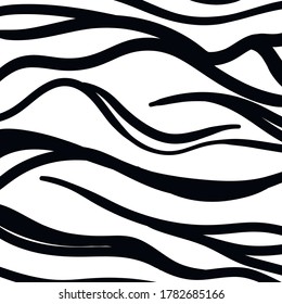 The thick stripes mimic the horizontal pattern that the zebra has.