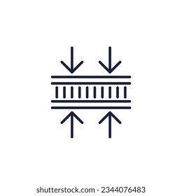 Dick- oder Dickenliniensymbol