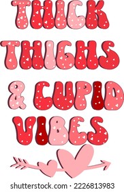 Espesos Y Vibes Cupido.
 Se puede usar en camisetas, etiquetas, iconos, suéter, jumper, Hoodie, Mug,