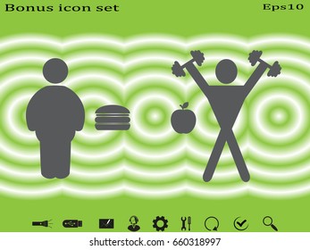 thick and thin, icon, vector illustration eps10
