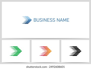 Thick To Thin Stripes Arrow Logo Design