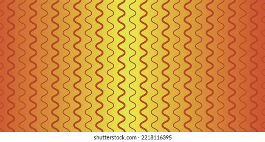 Thick and thin wavy vector stripes in a vertical position. Vector seamless for print and decorations. Orange gradient seamless background.