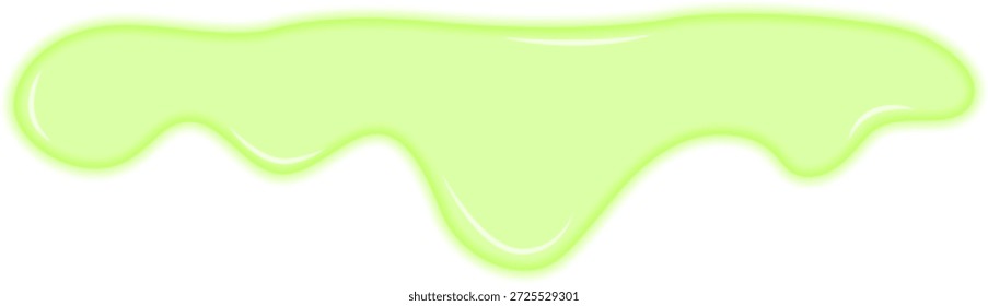 Thick toxic green liquid dripping, resembling a radioactive tar-like substance.