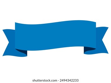 Thick wavy blue title ribbon