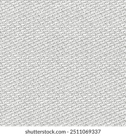 Thick wool or cotton cloth, woven with white and black thread. Rustic blanket texture. Rough flecked fabric for background. Abstract vector.
