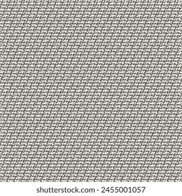 Thick wool or cotton fabric. A sample of a blanket or bedspread. Gray knitted background. Seamless pattern. Abstract vector.