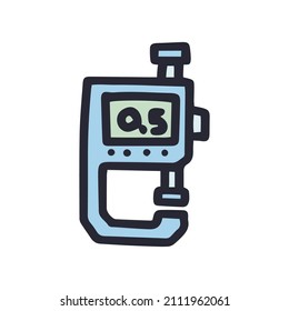thickness gauge color vector doodle simple icon