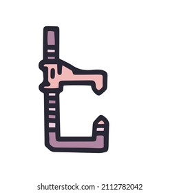 thickness gauge color vector doodle simple icon