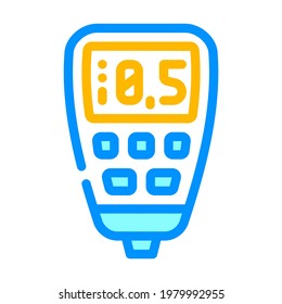 thickness gauge device color icon vector.  isolated symbol illustration