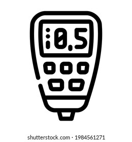 thickness gauge device line icon vector. thickness gauge device sign. isolated contour symbol black illustration