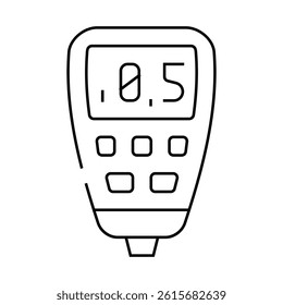 thickness gauge device line icon vector. thickness gauge device sign. isolated contour symbol black illustration