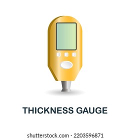 Thickness Gauge icon. 3d illustration from measuring collection. Creative Thickness Gauge 3d icon for web design, templates, infographics and more