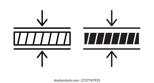 Dickensymbol-Konzept. Pixel perfekte lineare ui Symbol.