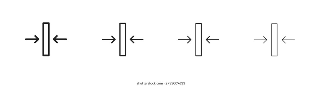 Modelo de design de ícone de espessura para elemento de interface do usuário móvel e da Web