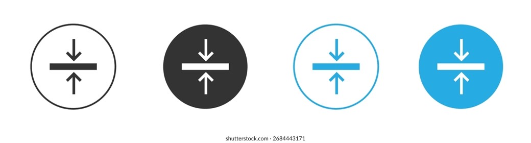 Icono de espesor. Plantilla de diseño de iconos gráficos