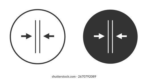 Dickensymbol in modernen minimalistischen Flachversionen