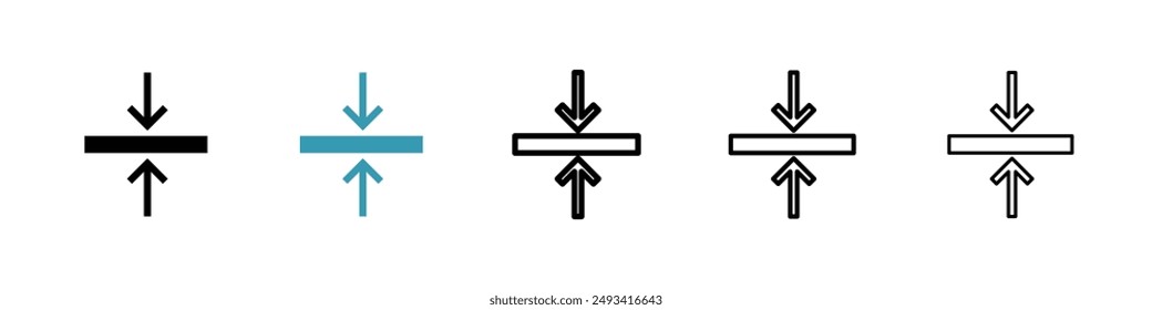 Thickness icon pack. line style EPS 10