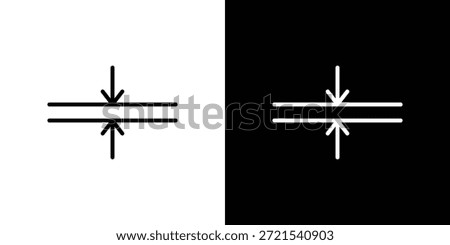 Thickness icon in trendy stroke thin linear style.