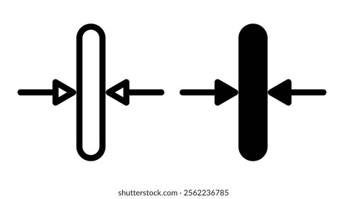 Thickness Icons pack in outlined and flat versions