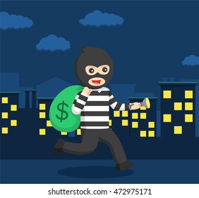 thief action at mid night