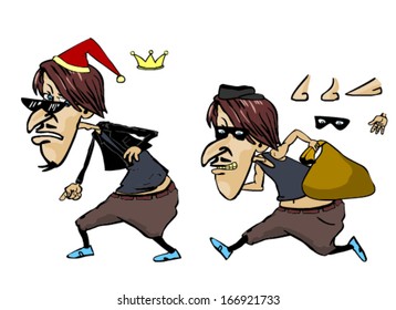thief with a bag