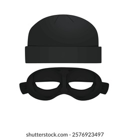 Thief in black icon. vector