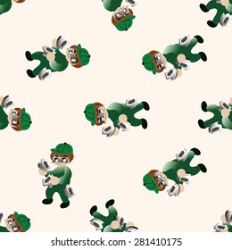 thief , cartoon seamless pattern background