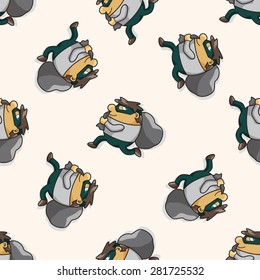 thief , cartoon seamless pattern background