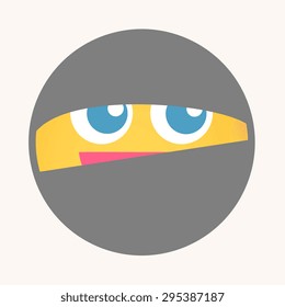Thief - Cartoon Smiley Vector Face