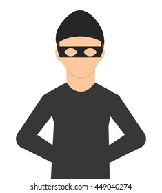 thief character  isolated icon design, vector illustration  graphic 