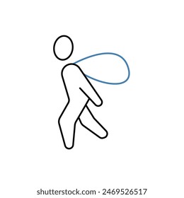 thief concept line icon. Simple element illustration. thief concept outline symbol design.