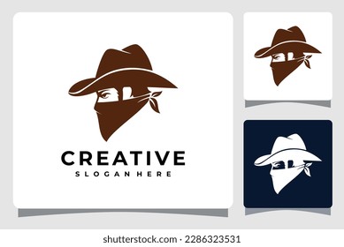 Thief Cowboy Mascot Logo Template Design Inspiration