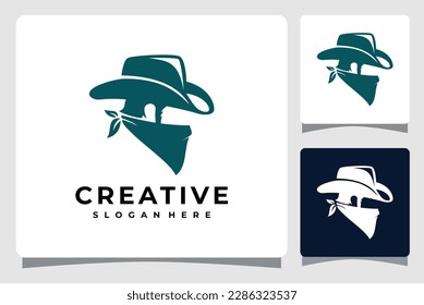 Thief Cowboy Mascot Logo Template Design Inspiration