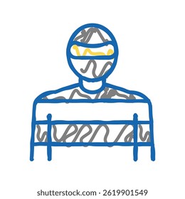 thief crime doodle icon sketch vector. thief crime sign. isolated symbol illustration