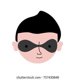 thief crimical head with mask design