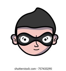 thief crimical head with mask design