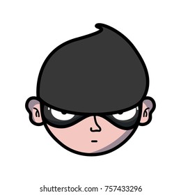 thief crimical head with mask design
