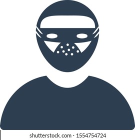 Thief, criminal icon. Hacker icon